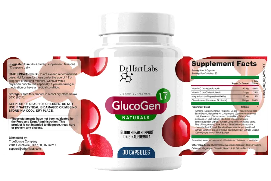 GlucoGen17 Supplement Facts